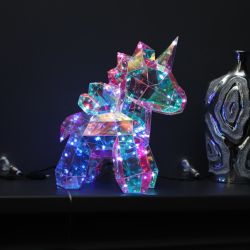 ULD-R503 USB-RGB UNICORN Светильник декоративный Единорог. с USB проводом. 60 светодиодов. RGB свет. Цвет корпуса радужный. TM Uniel