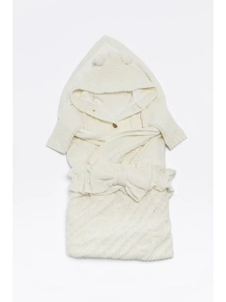 Конверт вязаный на выписку новорожденного