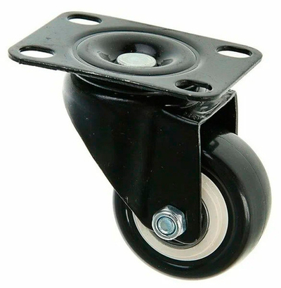 Колесо мебельное, d=50 мм, без тормоза, черное 2942310