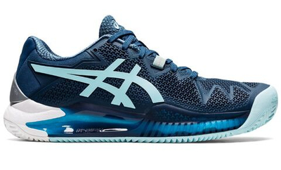 Женские Кроссовки теннисные Asics Gel-Resolution 8 Clay - light indigo/clear blue