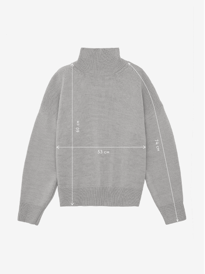 AIM  свободного кроя Цвет светло-серый 50% шерсть мериноса.