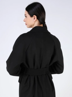 Пальто демисезонное длинное с поясом