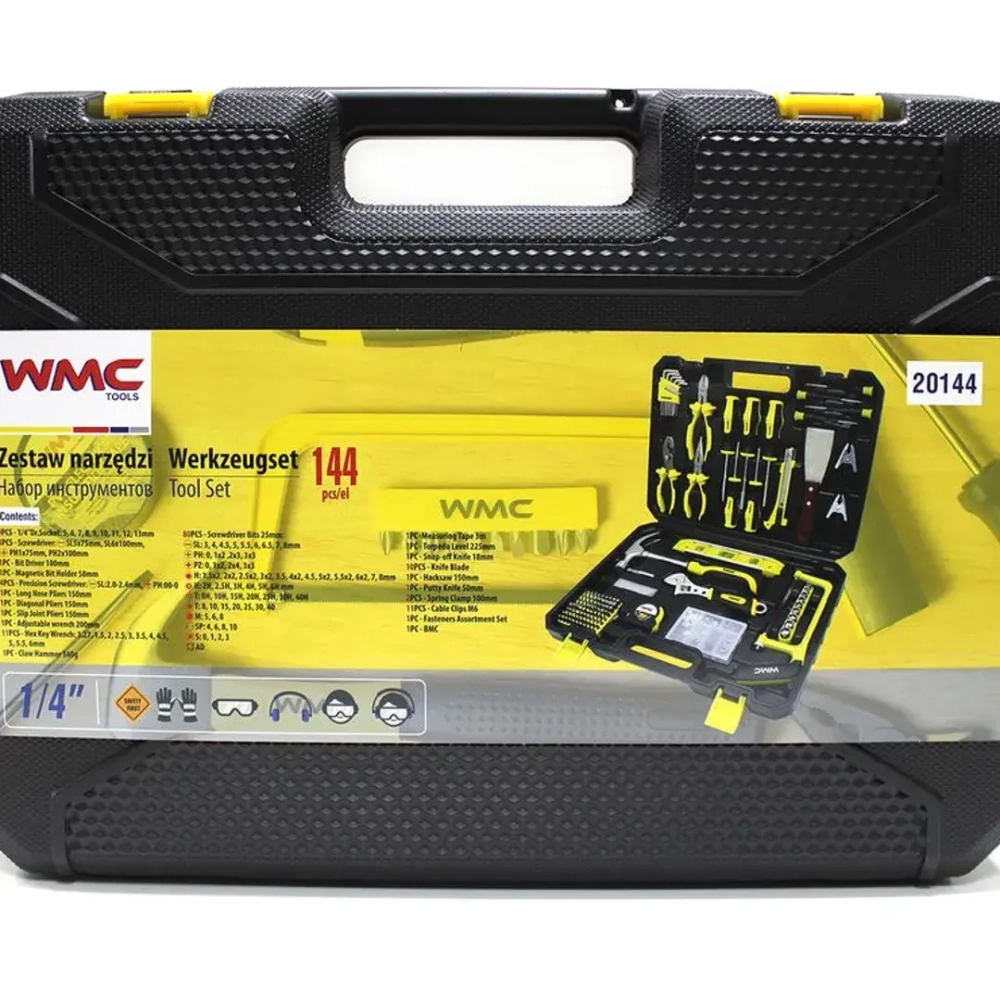 Набор инструментов 144пр. 1/4''(6гр.)(5-13мм) WMC TOOLS WMC-20144