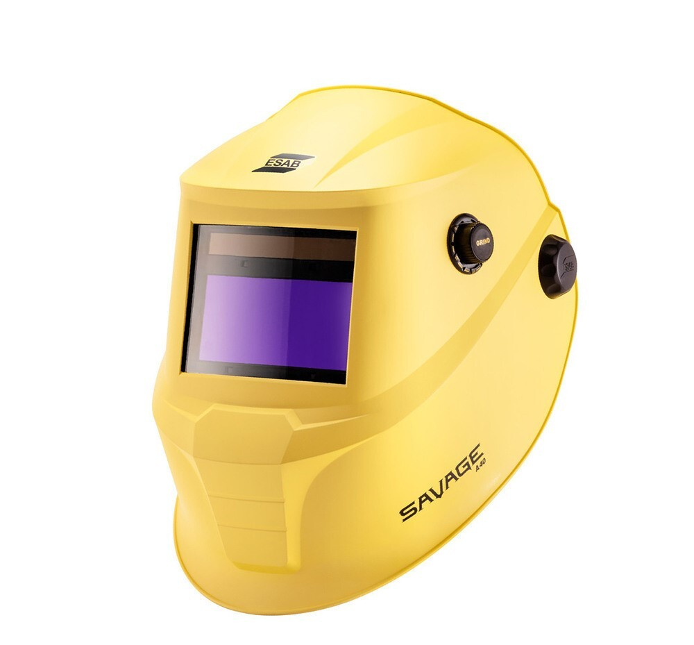 Маска сварщика SAVAGE A40 9-13 DIN желтая ESAB сменные батареи