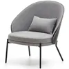 Кресло Eamy светло-серое с черной отделкой