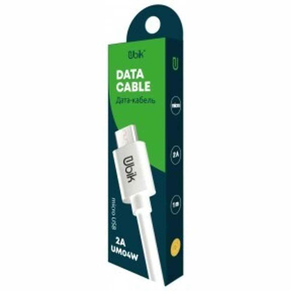 Кабель 1m USB/Micro 2A UM04W Ubik white