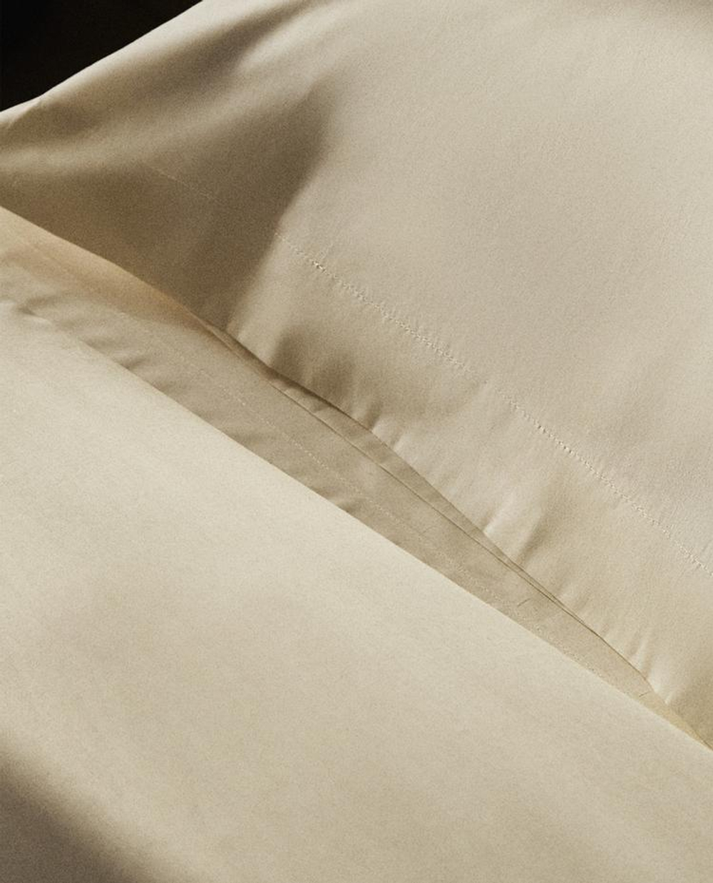 ZARA HOME (200 НИТЕЙ) НАВОЛОЧКА ИЗ ПЕРКАЛЯ, ВАНИЛЬНЫЙ