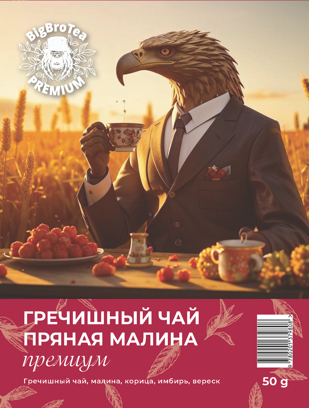 Гречишный чай "Пряная малина" 50 гр.