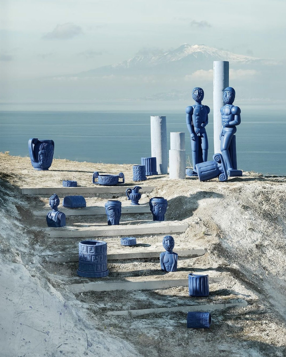 Скульптура Bust Man Blue 11512B