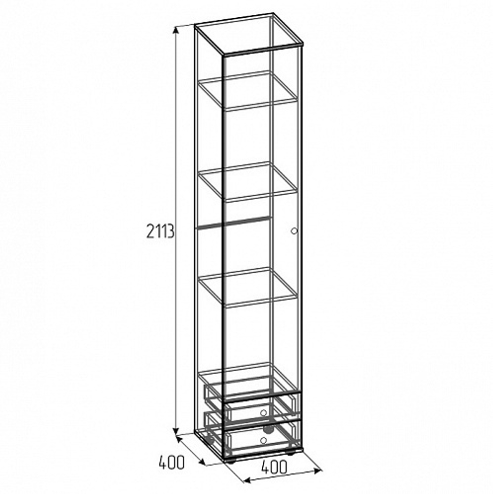 Шкаф для белья Лойс 83 белый