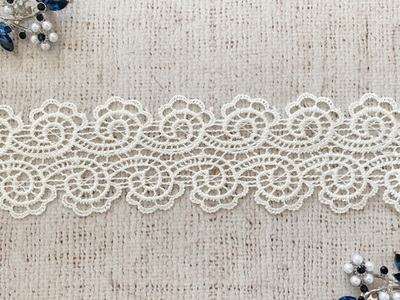 Кружево плетеное, ш. 5 см, айвори