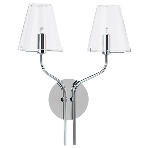 758624 Бра DIAFANO 2х40W G9 ХРОМ/ПРОЗРАЧНЫЙ