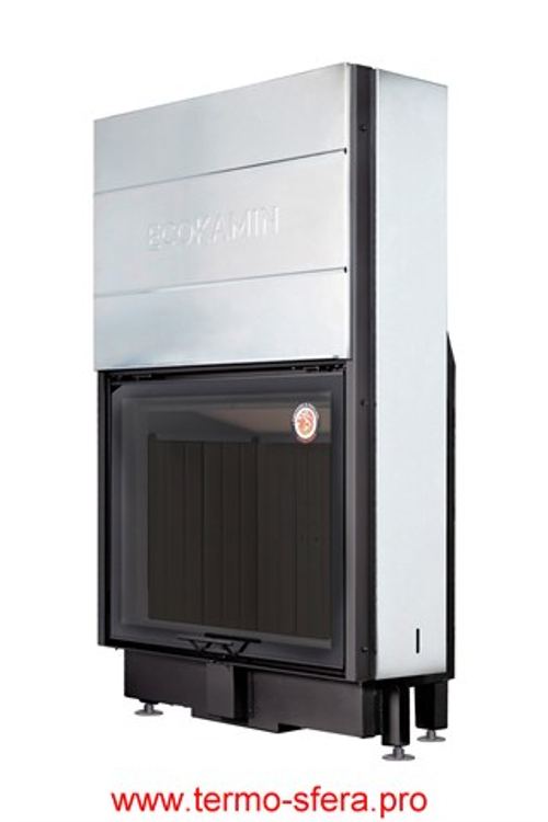 Каминная топка Экокамин ВЕГА 1000 MPB подовое горение принтинг черный шамот