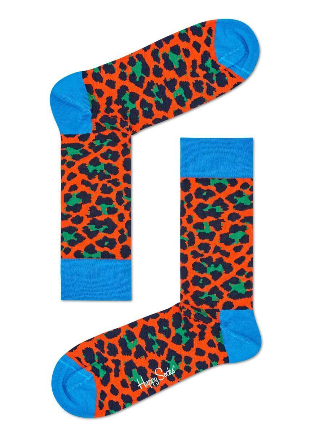 Носки унисекс Leopard Sock с леопардовыми пятнышками (Размер: 25) (Цвет: оранжевый)