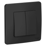 BLANCA С/У 2-клавишный ПЕРЕКЛЮЧАТЕЛЬ (cх.6+6), 10А, 250В, АНТРАЦИТ
