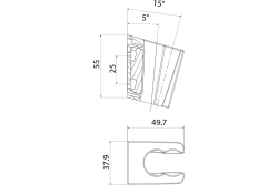 Держатель для лейки IDDIS черный 080 080BL00i53