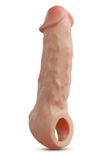 Телесная насадка-удлинитель Intrepid 9.25 Inch Realistic Penis Extender Sleeve - 23,5 см. (Цвет: телесный)