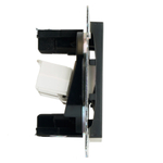 Розетка компьютерная 2-местная RJ-45 (механизм) ,STEKKER ,GLS00-7109-05, серия Катрин, черный 50007