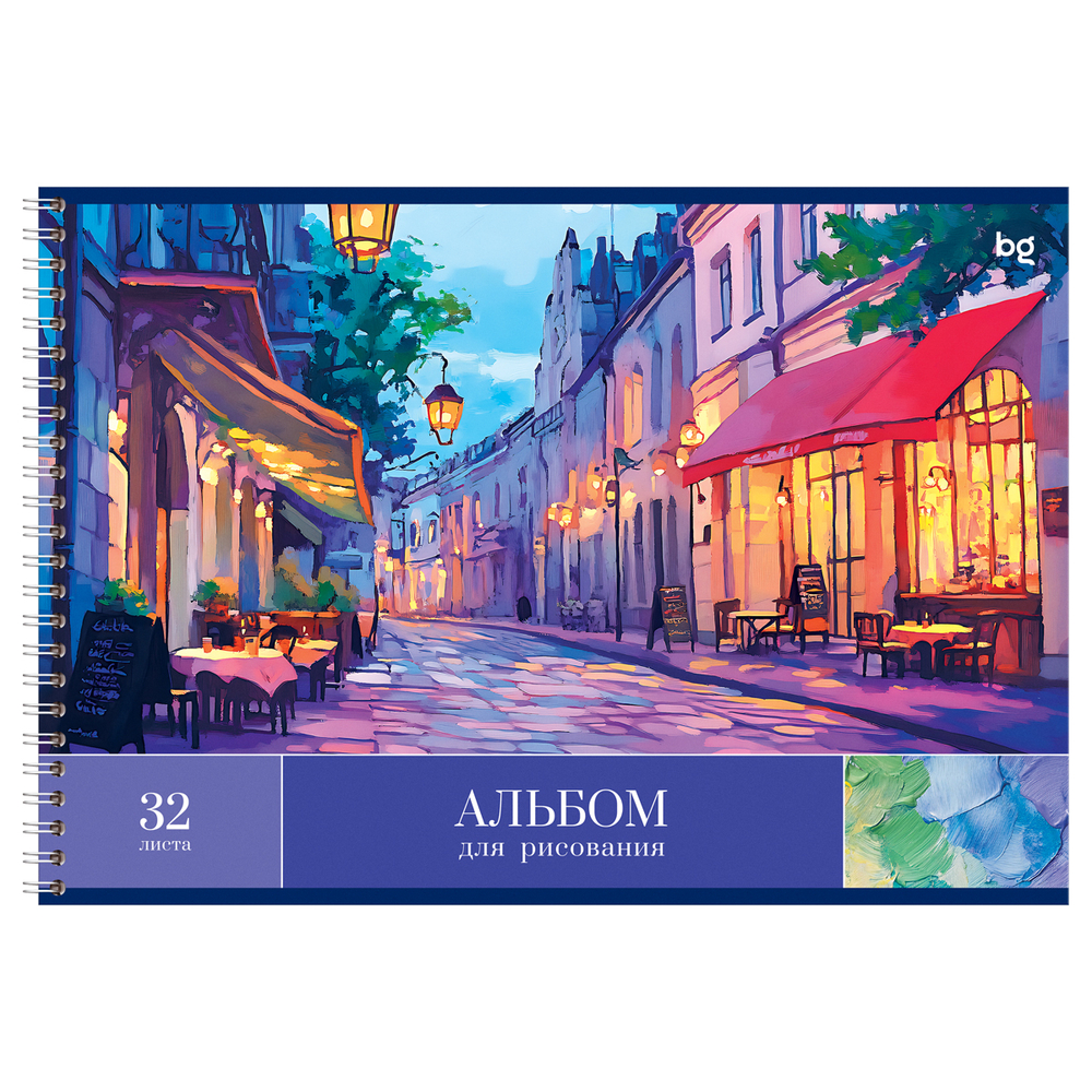 Альбом для рисования 32л., А4, на гребне BG "Пейзажи" АР4гр32 08633