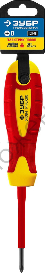 ЗУБР Диэлектрическая отвертка, Профессионал (25262-0-060)