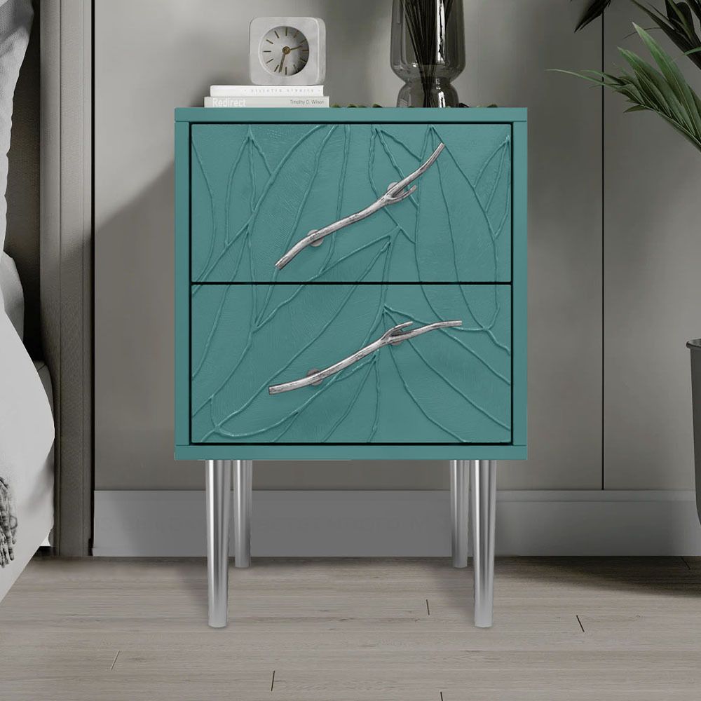 Тумба Арт Колор leaves Стайл Сильвер Пастельно-синий