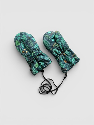 Зимние варежки на липучке (папоротник)