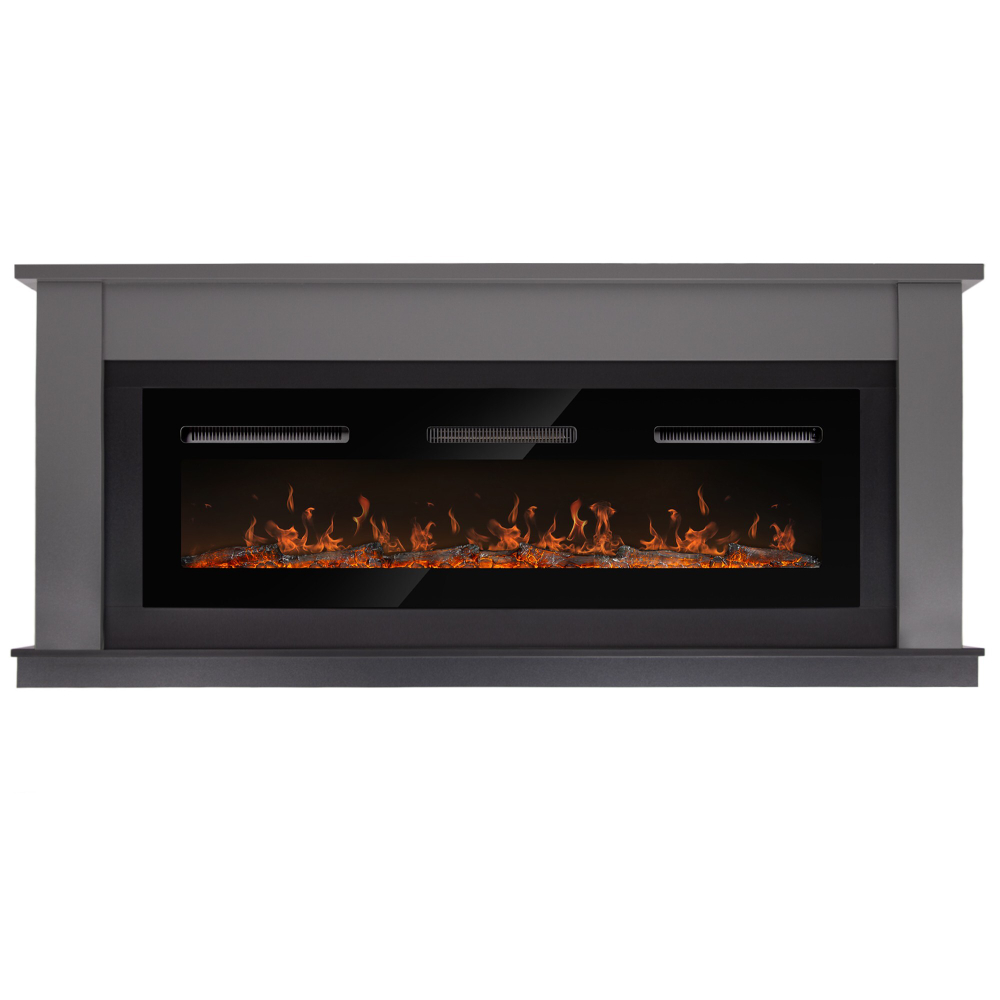 Каминокомплект: Очаг Electrolux Infinity EFP/P-1600ULS N, портал Canto Long графит, черный