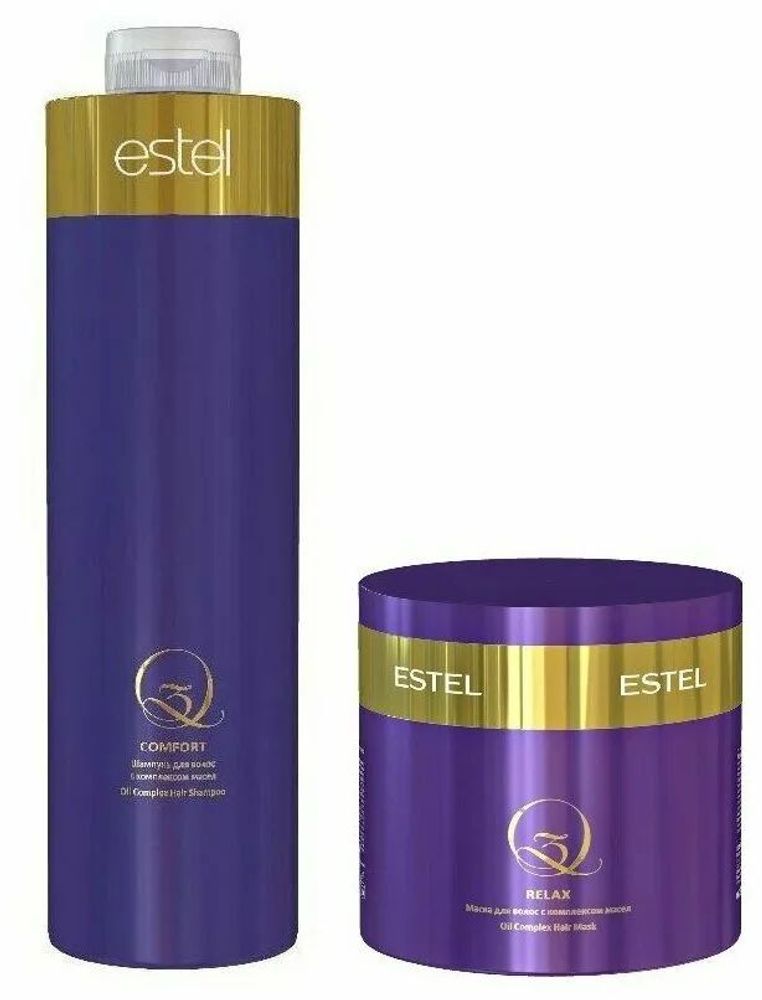Набор для волос Estel (Шампунь Q3 Comfort 1000мл + Маска для волос с комплексом масел Q3 RELAX 300 мл)