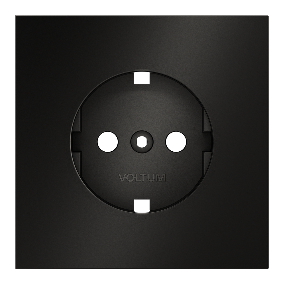 Накладка для розетки с заземлением, S70 Metal (антрацит)