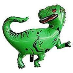 Шар (35''/89 см) Фигура, Динозавр Тираннозавр, Зеленый, 1 шт. Д103
