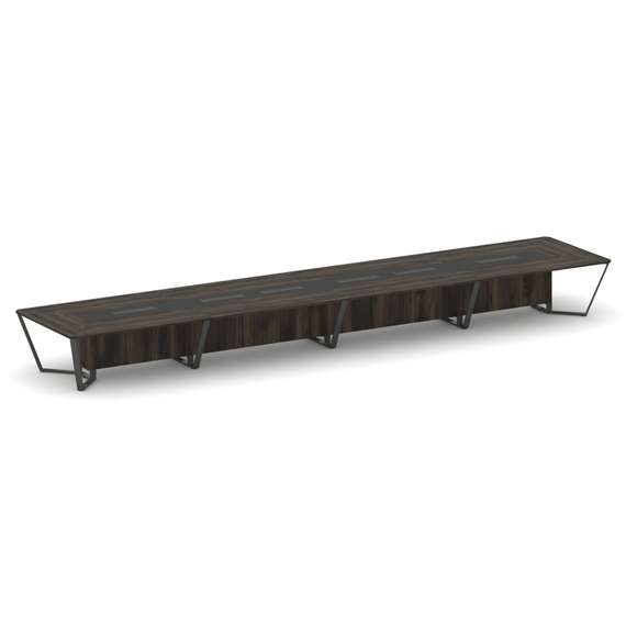 Steel Meet Стол переговорный прямоугольный KMK-PR.B.SP-24 Дуб Мали/Графит Глянец/Металл Антрацит 800