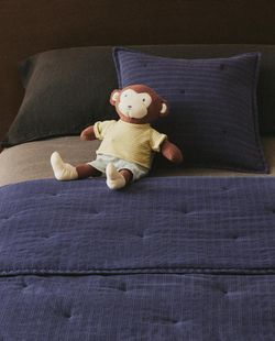 ZARA HOME ДЕТСКОЕ ЖАККАРДОВОЕ ОДЕЯЛО, СИНИЙ