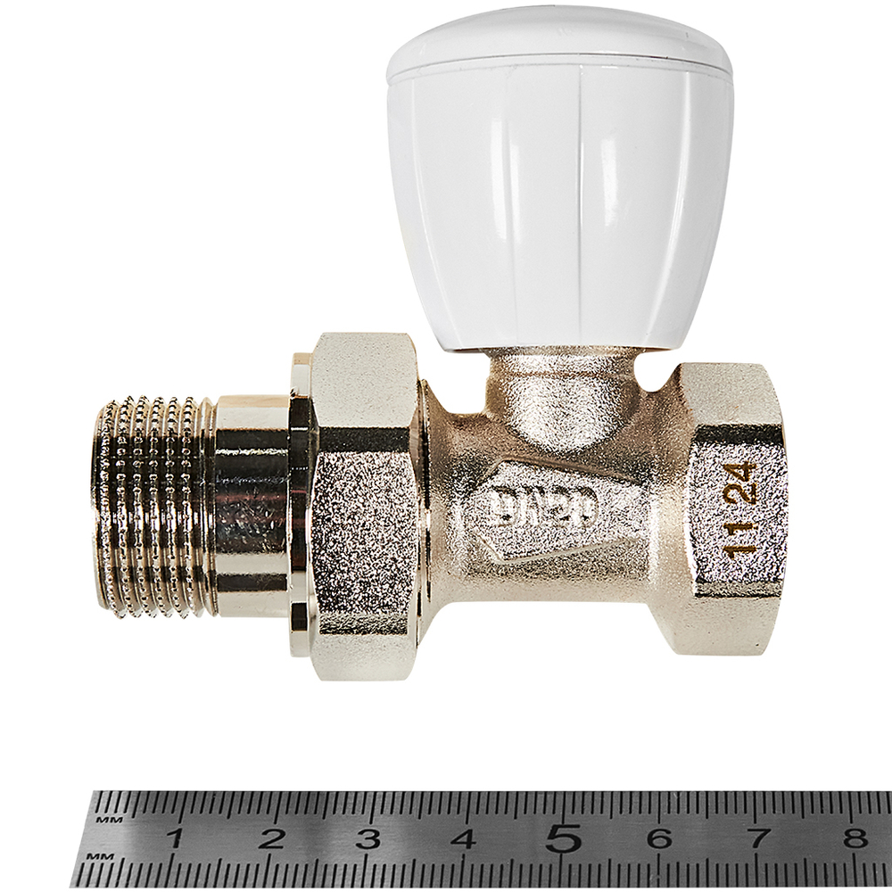 Клапан ручной регулирующий прямой ROMMER - 3/4" (ВР/НР-американка, PN10, Tmax 110°C)