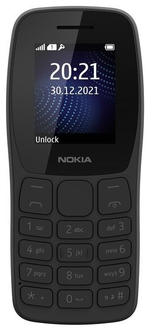 МОБИЛЬНЫЙ ТЕЛЕФОН NOKIA 105 TA-1423 SS EAC2+ CHARCOAL WITH CHARGER SP01Z07Z1948Y