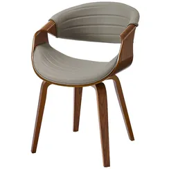 Стул Curv 2, серая экокожа