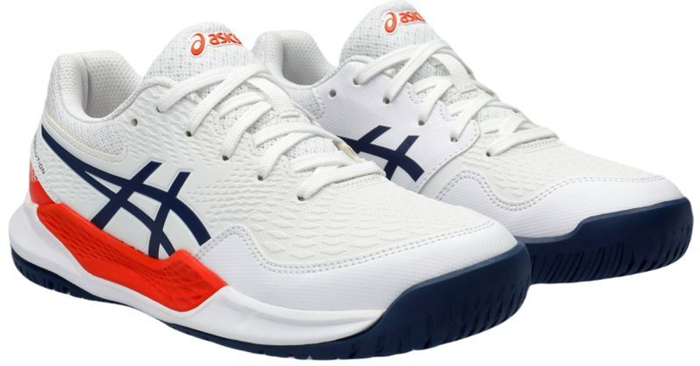 детские Кроссовки теннисные Asics Gel-Resolution 9 GS - white/blue expanse