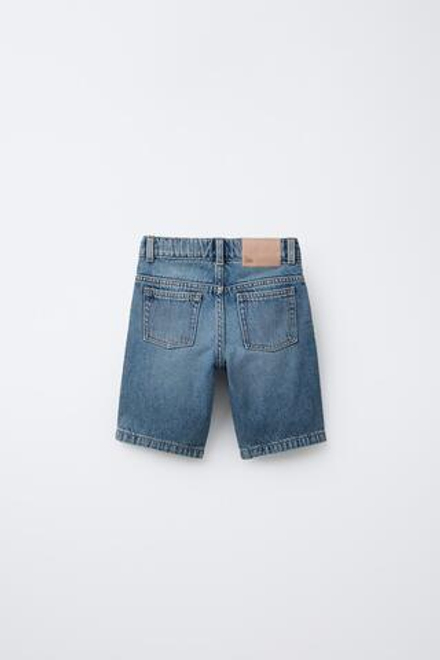 ZARA ДЖИНСОВЫЕ ШОРТЫ ORIGINAL FIT, ВЫЦВЕТШИЙ СИНИЙ