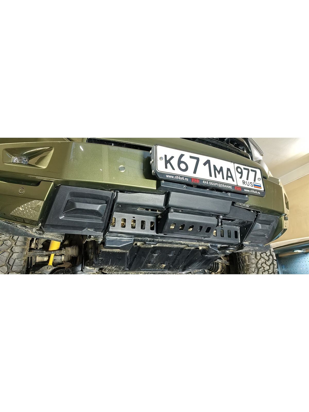 Площадка РИФ под лебёдку с защитой радиаторов в штатный бампер TANK 400
