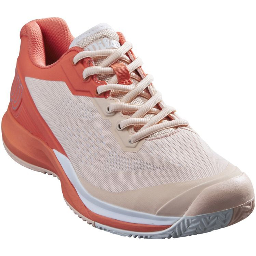 Женские Кроссовки теннисные Wilson Rush Pro 3.5 W - tropical peach/hot coral/wht