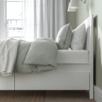 Каркас кровати с выдвижными ящиками - IKEA IDANÄS/IDANAS/LÖNSET/LONSET, 200х160 см, белый, ИДАНЭС/ЛОНСЕТ ИКЕА