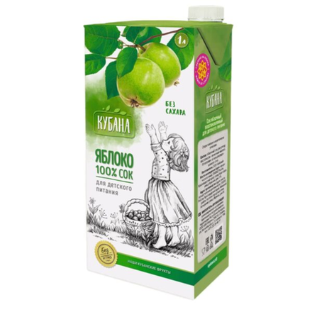 Сок Кубана Яблоко 1 л