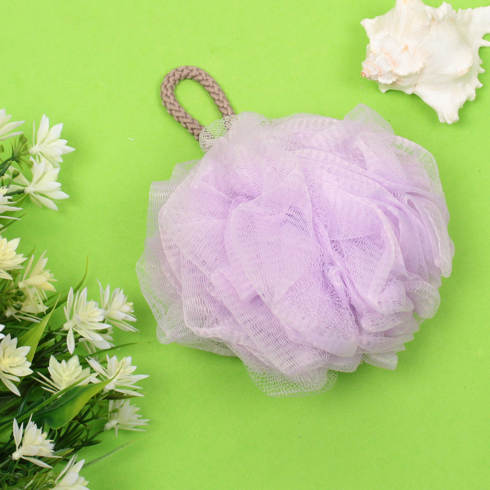 Мочалка нейлоновая «Premium - LOFT», цвет лавандовый, D-12см, 50гр