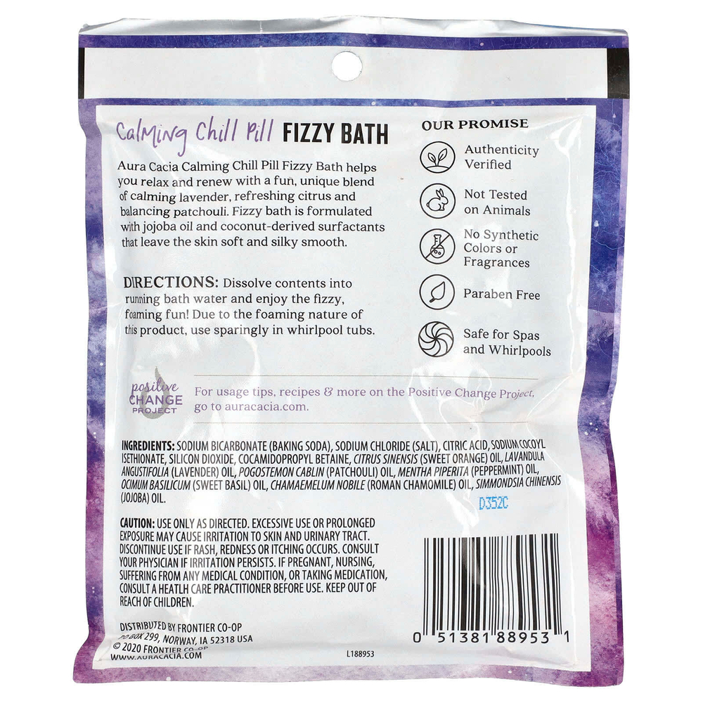 Aura Cacia, Fizzy Bath, успокаивающая таблетка от простуды, 70,9 г (2,5 унции)