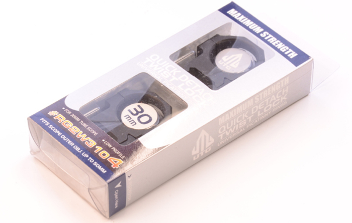 Кольца UTG Max Strength 30мм на Weaver, быстросъемные, низкие (RG2W3104)