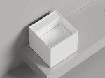Раковина накладная Salini ARMONIA SQUARE TOP 03 S-Sense 130513TG 45 без отверстия под смеситель, белая