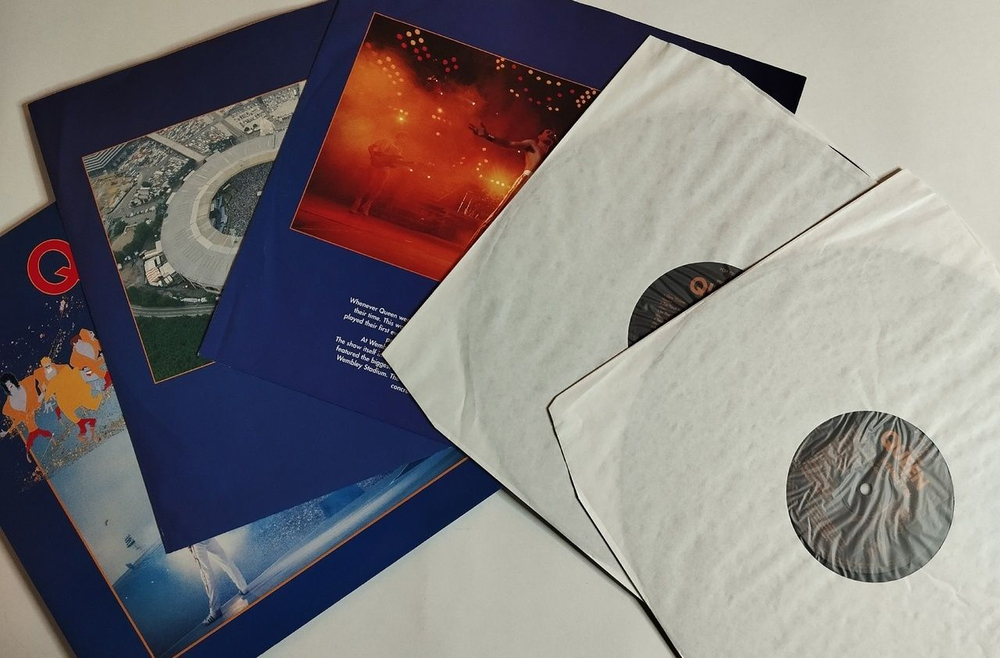 Винтажная виниловая пластинка LP Queen Live At Wembley 86 (UK 1992)