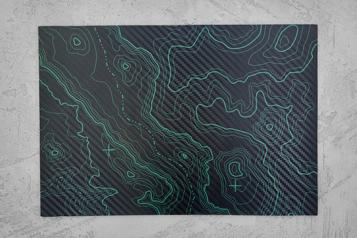 Kydex Topography green 2,03мм, лист 300x200мм