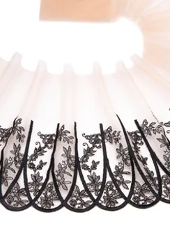 05-70 Вышивка на неэл. сетке 21 см, телесный/черный