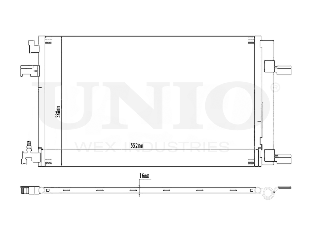Радиатор кондиционера UNIO RAD-30033