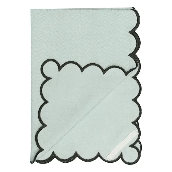 Набор кухонных полотенец с контрастным кантом зеленого цвета из коллекции trendy ruffles, 50х70 см